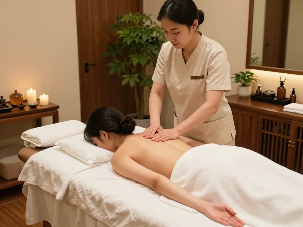 Expert 삼성동마사지 in a serene spa setting with relaxing ambiance.