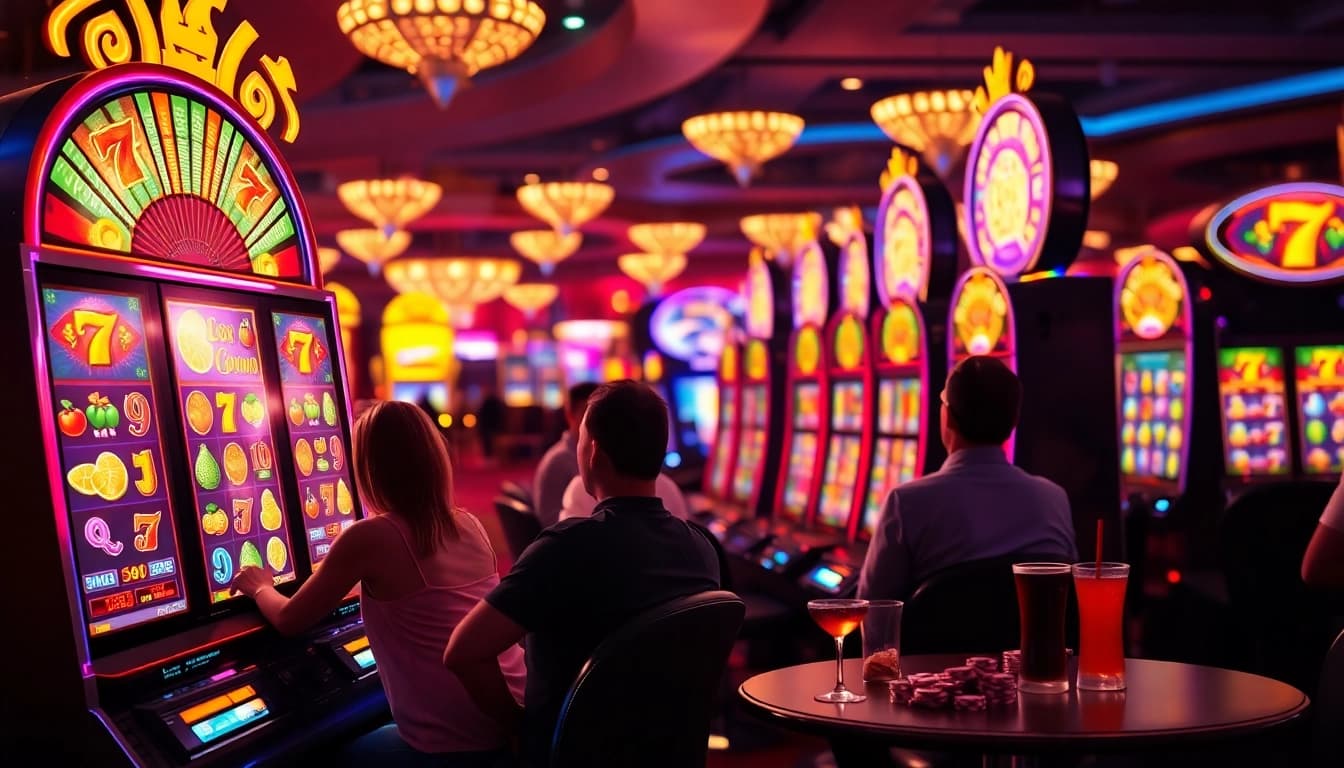 Engage with the exciting rtp slot machine experience in a vibrant casino atmosphere.