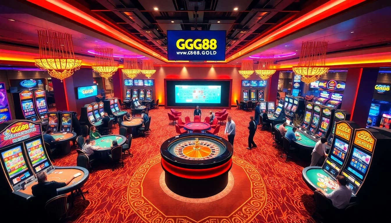 Experience thrilling gaming action at http://gg88.gold/ with vibrant casino tables, slots, and roulette.