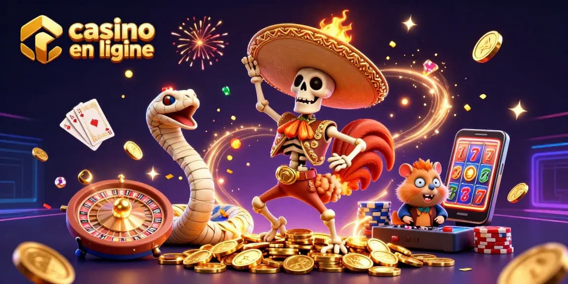 Casino en ligne : gagner avec un danseur de mariachi sur un tas de pièces d'or