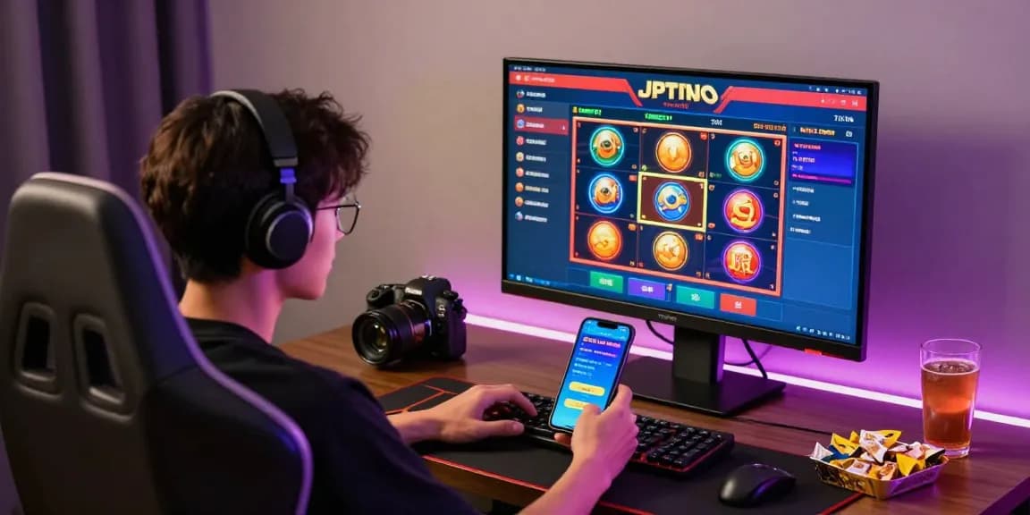 Experience the excitement of online gambling with JPTOTO, showcasing a player engaged in live betting.