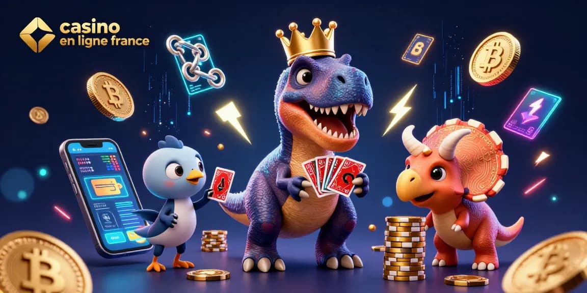 Amusez-vous avec les jeux de casino en ligne France dans une illustration 3D animée.