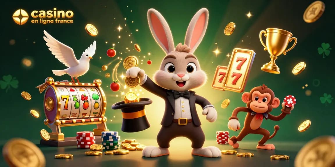 Visualisez le monde du casino en ligne France avec des personnages captivants et des éléments de jeu dynamiques.