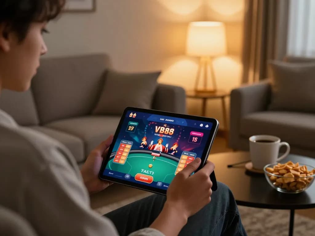 TẢI VB88 for an immersive gaming experience on a sleek tablet at home