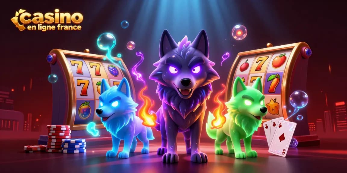 Plongez dans l'univers du casino en ligne France avec un loup spectral et des éléments fascinants