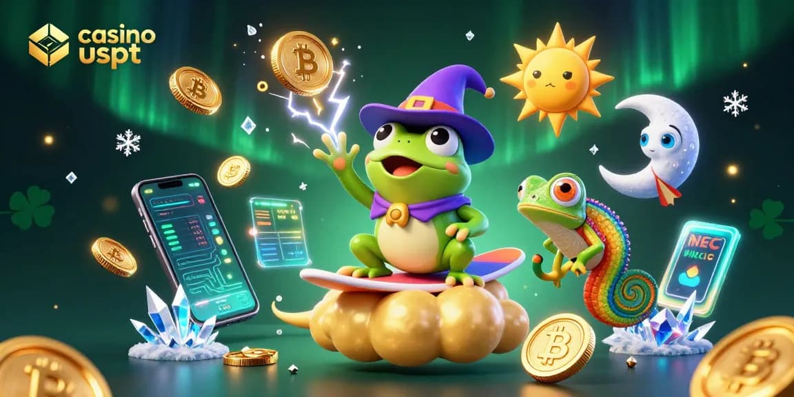 Slot ricche di avventure nei casino usdt mentre un mago crea una tempesta di monete d'oro.