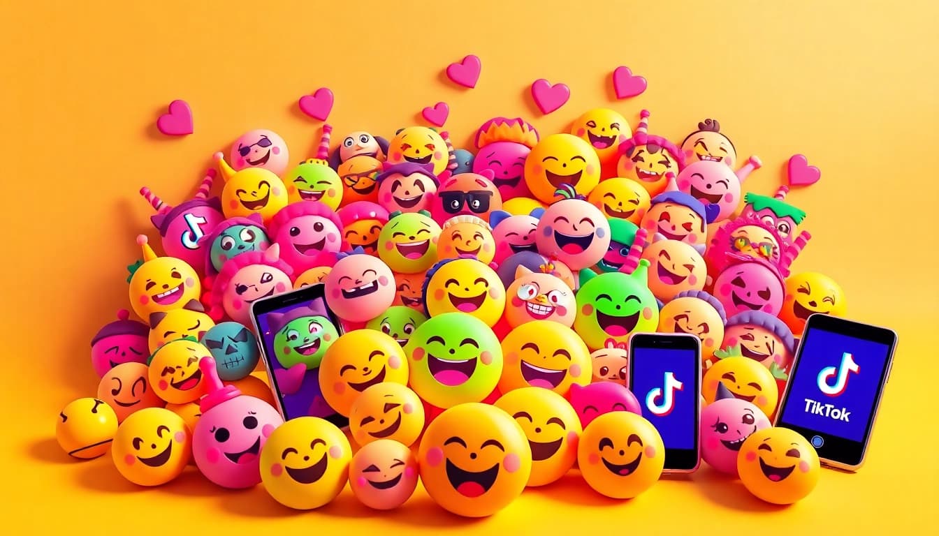 Engaging arrangement of tiktok emojis highlighting vibrant designs and creative ideas.