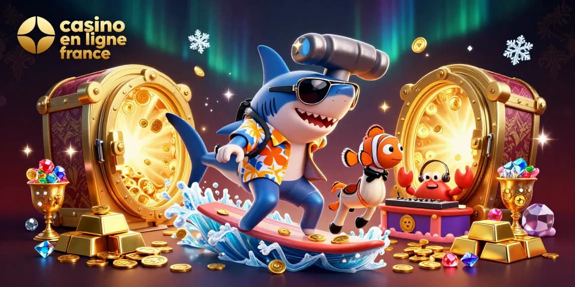 jouez au casino en ligne france avec des pièces d'or et des personnages animés colorés