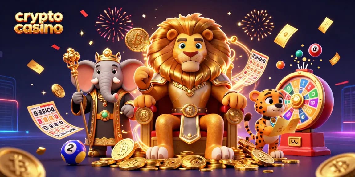 Jouez sur un crypto casino avec le lion roi et ses alliés sous une pluie de gains.