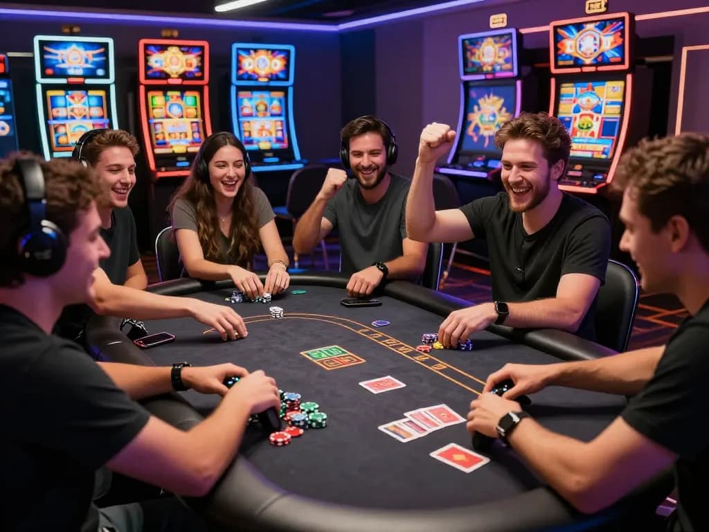 Exciting online gaming atmosphere featuring ligasedayu players enjoying casino games.