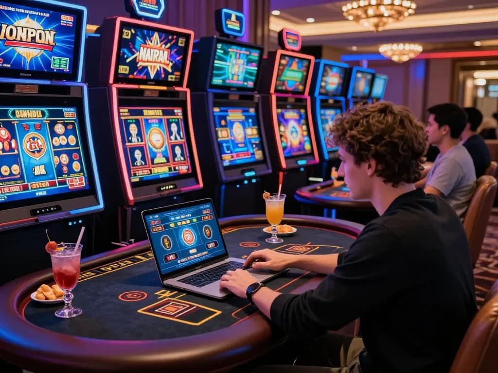 Interactive gaming scene showcasing SC88 COM online casino experience with diverse players and vibrant ambiance.