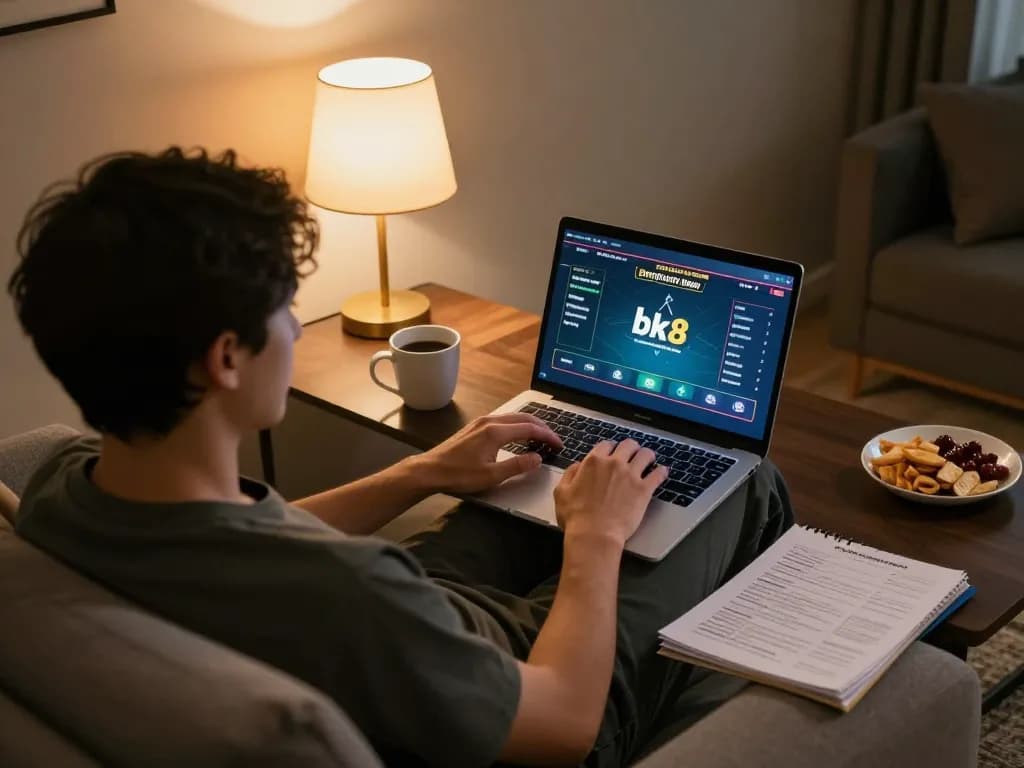 Engaging in a strategic online poker game on bk8 from the comfort of home