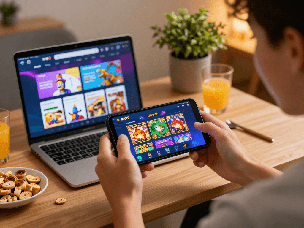 Tải xuống ứng dụng Jin88 để trải nghiệm các trò chơi hấp dẫn như slot và bắn cá trên thiết bị di động.