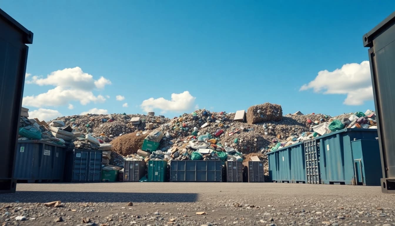 Organized Bonnyville dump showcasing proper waste separation and management techniques.