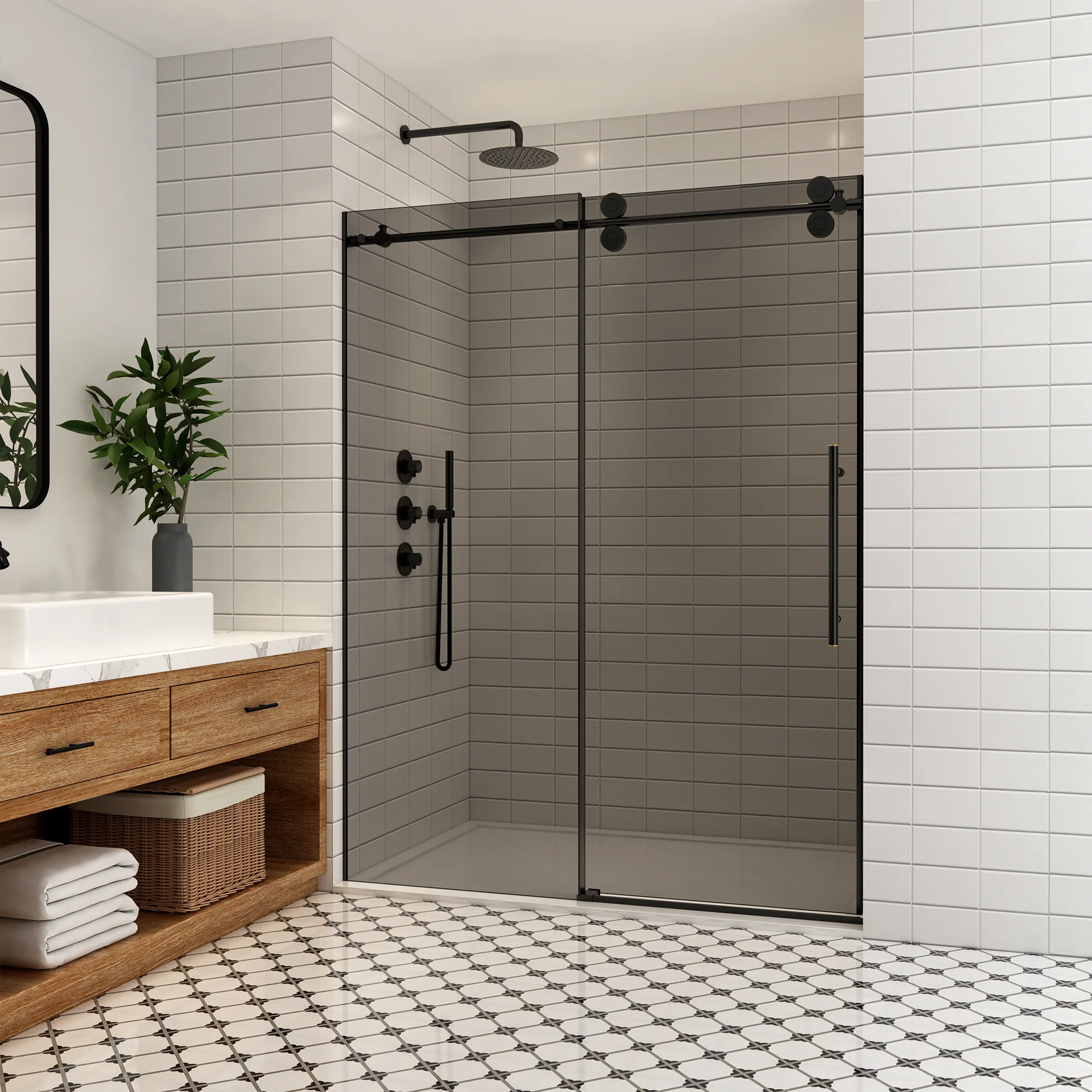 Black shower door Inspiration for Sophisticated Interiors