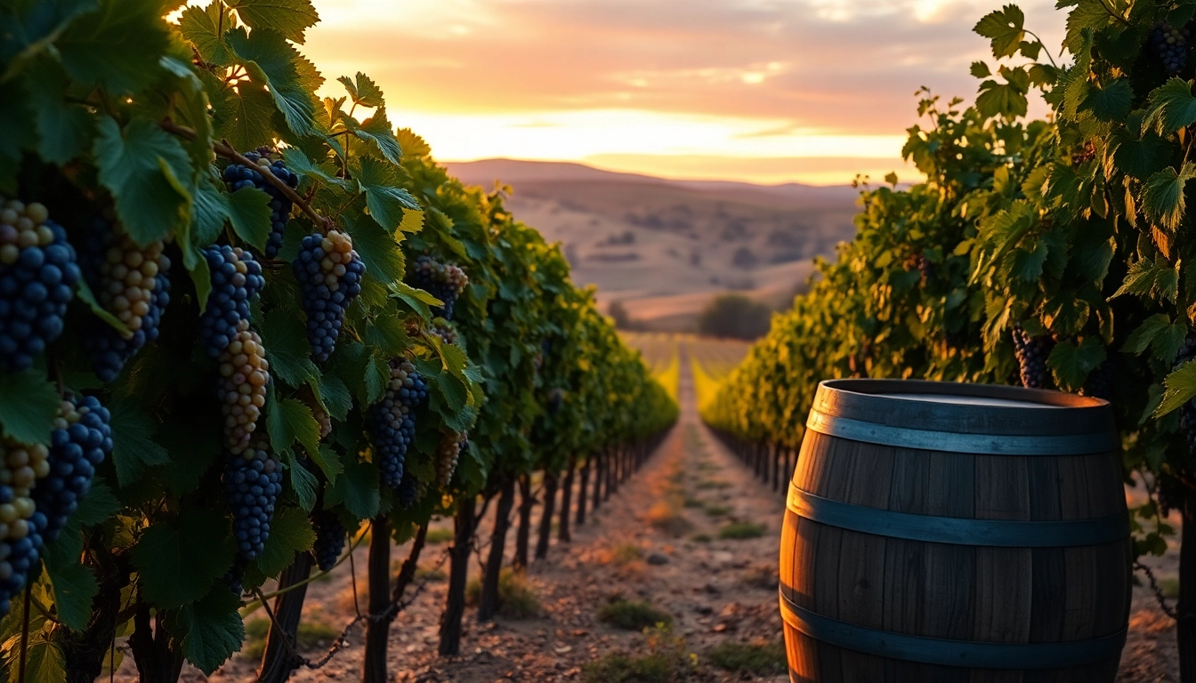 Experience the beauty of Clarksburg wineries with picturesque vineyards and sunset views.