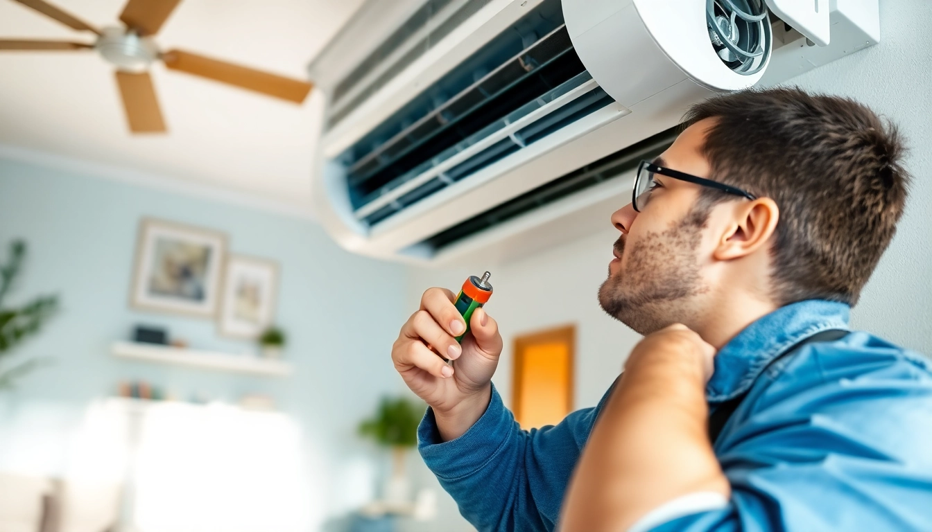 HVAC Repair Tampa technician expertly repairing an air conditioning unit in a home.