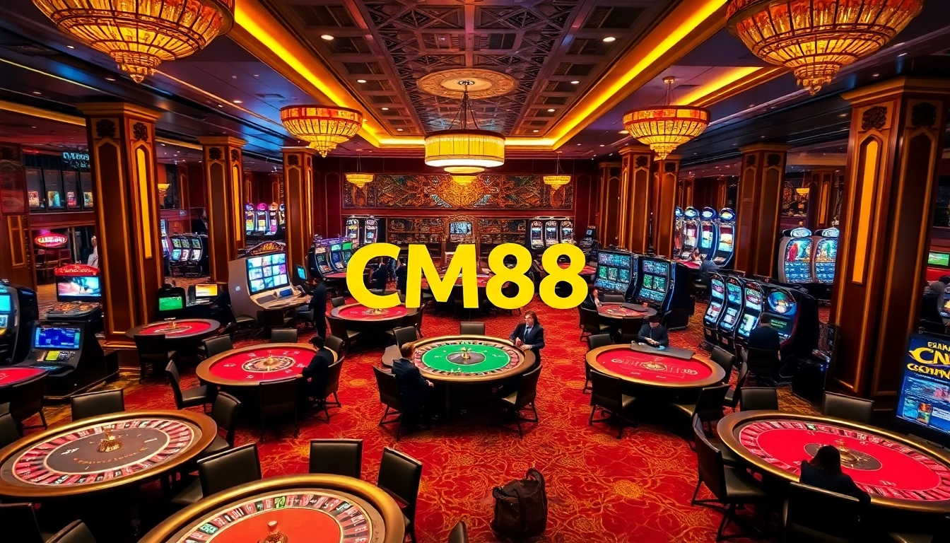 CM88 players enjoying an exhilarating casino experience with vibrant tables and games.