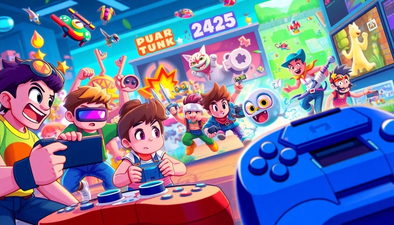 Engage with gnhustgames through vibrant gameplay featuring action-packed scenes and colorful characters.