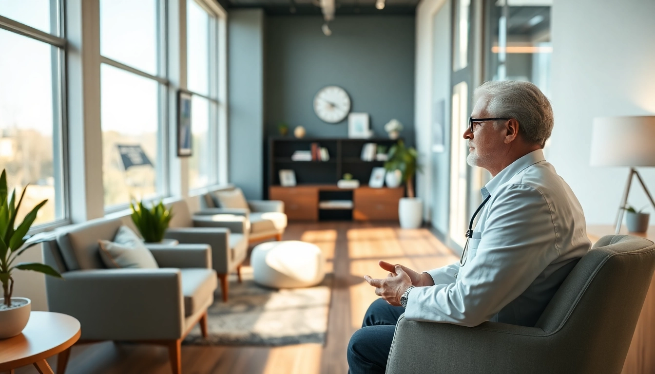 Psychiatrist in Dubai providing a warm consultation experience in a serene office setting.
