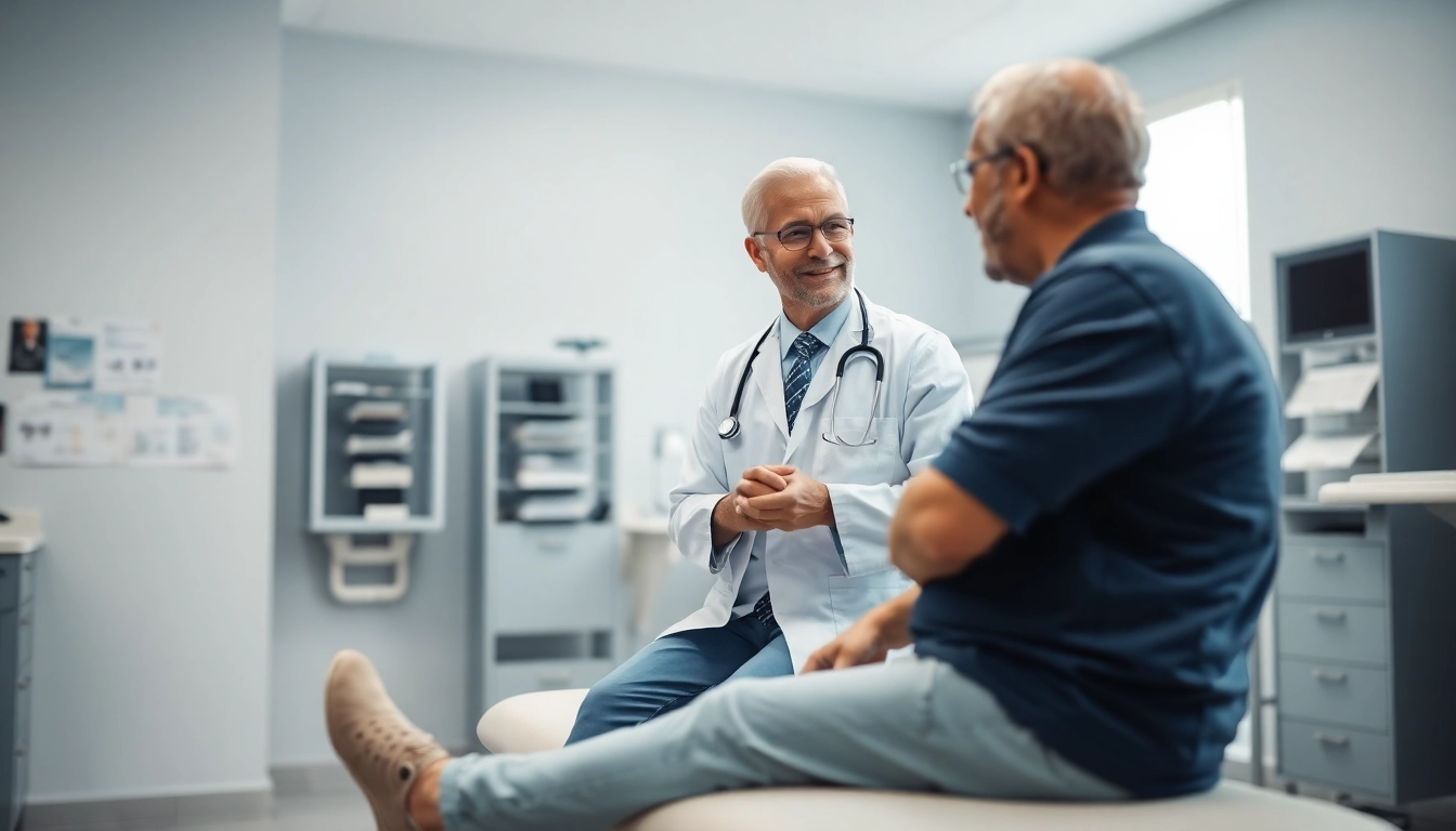 AICA Duluth healthcare professional provides expert orthopedic care to patient in a welcoming environment.