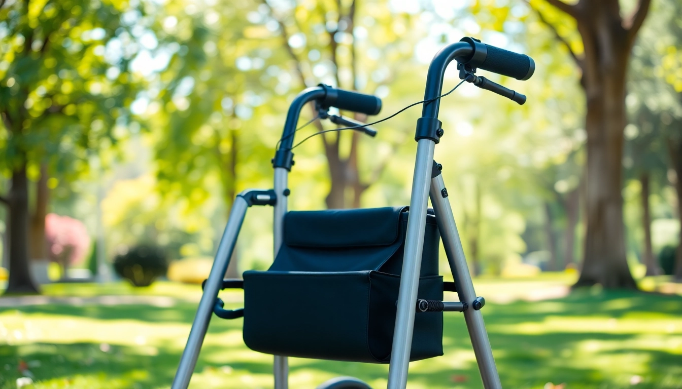 Rollator faltbar leicht für komfortables Gehen im Freien