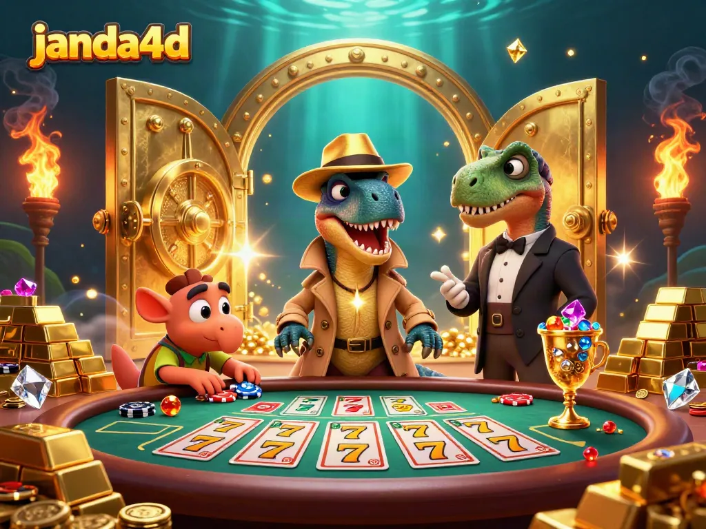 Permainan slot online janda4d dengan velociraptor dan pit boss di meja blackjack