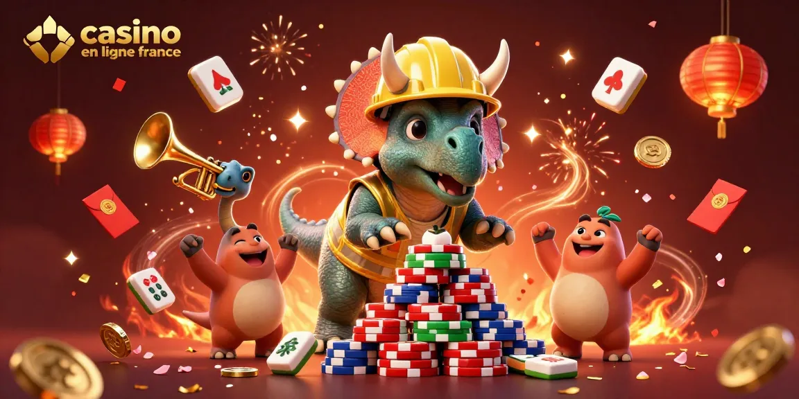 Casino en ligne France : célébrer une victoire avec des personnages dynamiques et colorés.