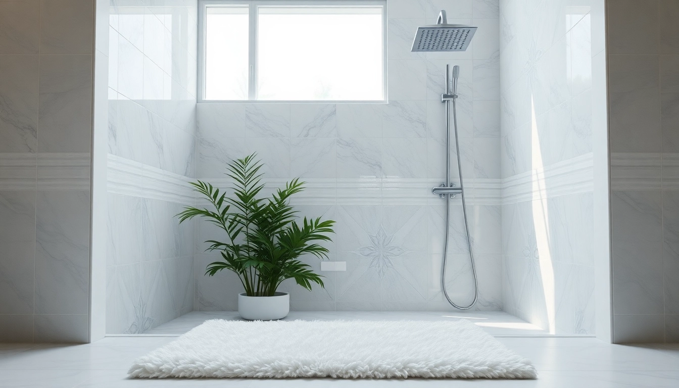 Experience elegant showers Australia with a modern rainfall showerhead in a luxurious bathroom.