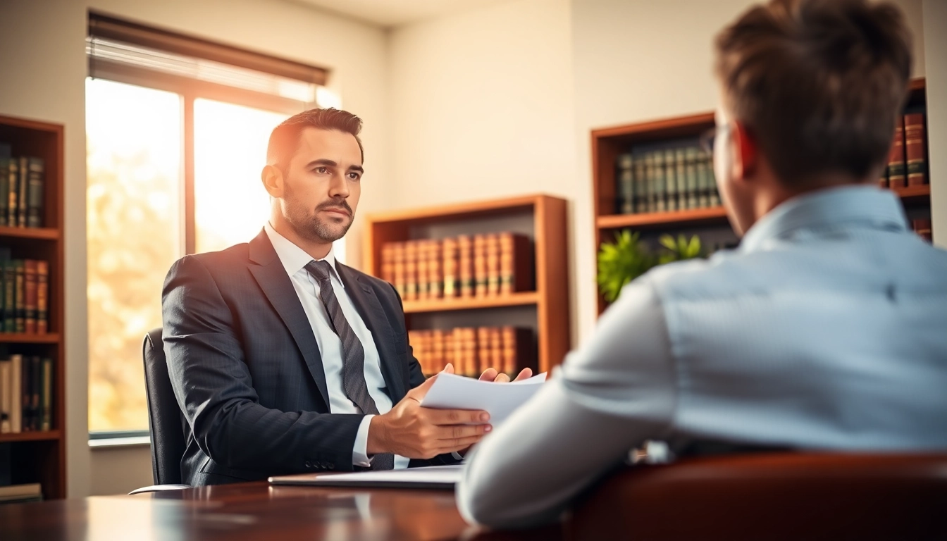 Consult with a Modesto Accident Lawyer in a professional office environment, fostering trust and reliability.