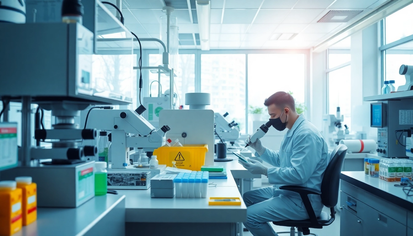 Technicians conducting Classic Environmental Testing with advanced equipment in a professional laboratory.