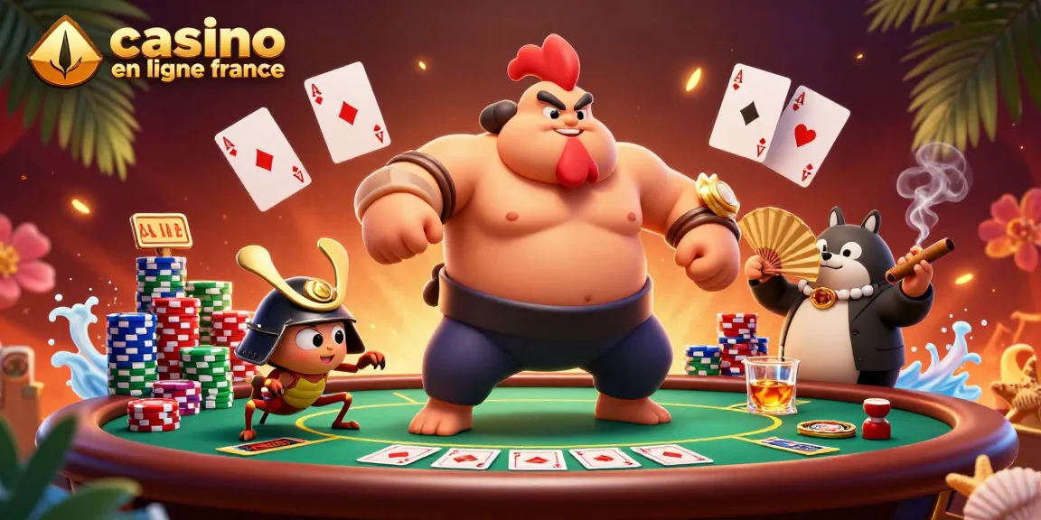 Le sport intensif se déroule autour d'une table de poker animée, mettant en valeur le casino en ligne France.