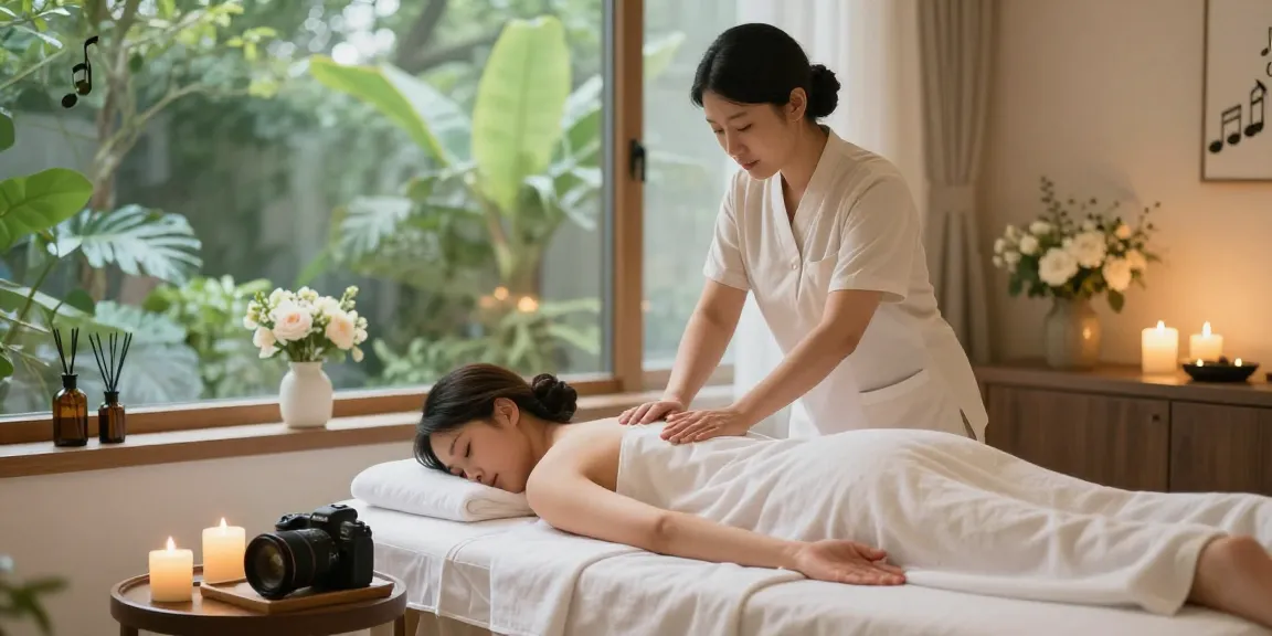 Calm massage therapy session showcasing 강남출장안마 in a serene spa setting with relaxing elements.