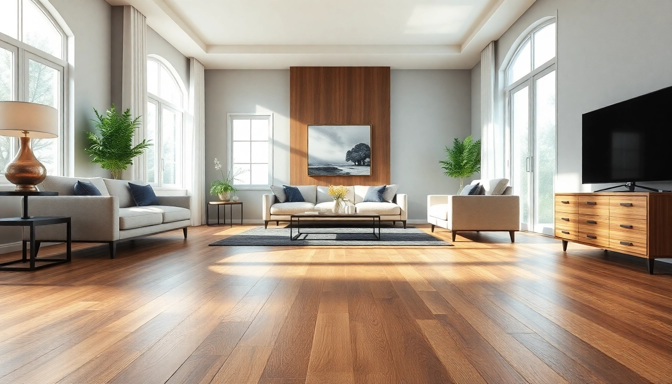 Experience the beauty of lvp flooring near me in a bright, elegant living room setting.