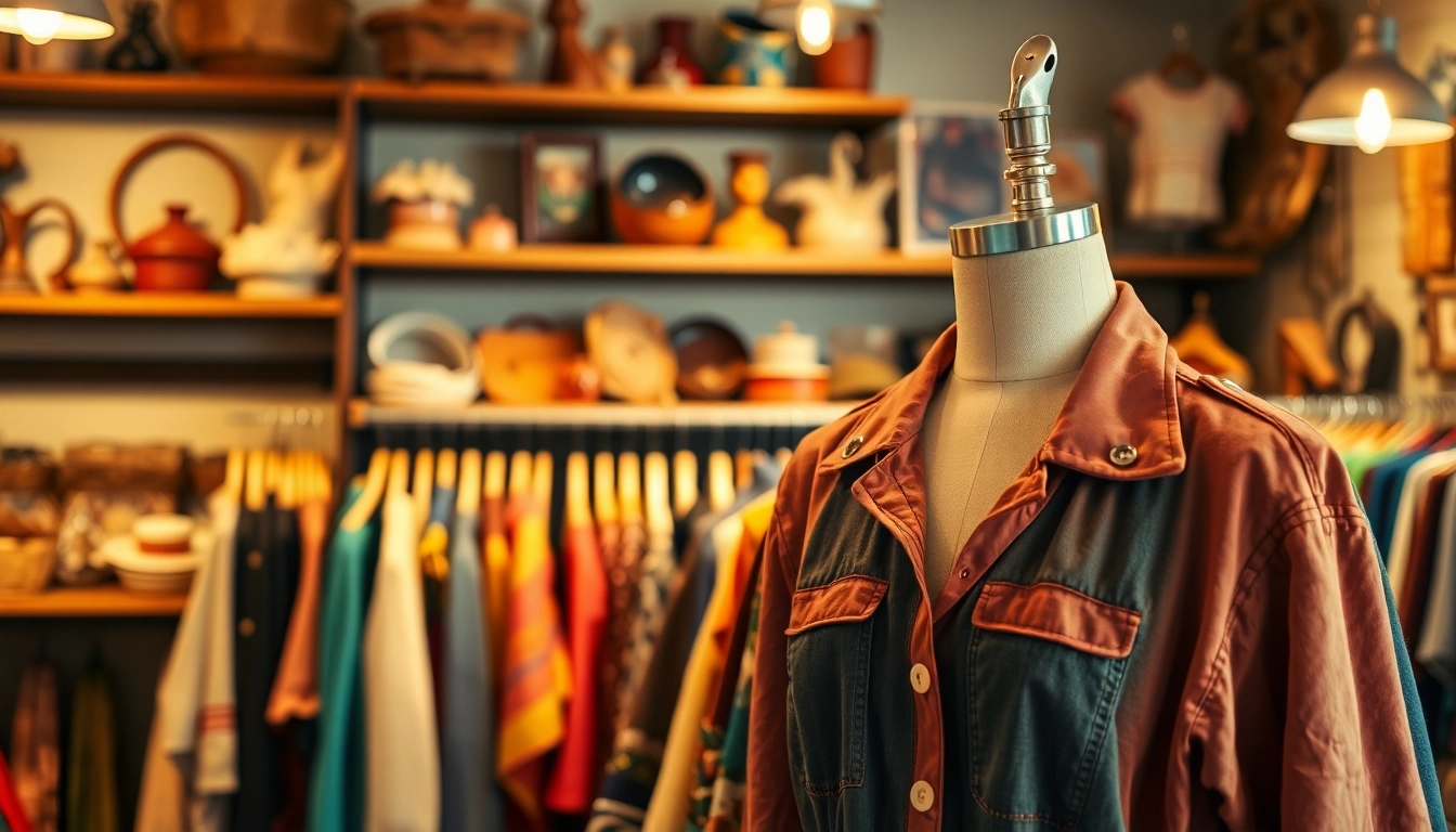 Showcase of unique vintage items at https://thrift-vintage.com/ in a cozy boutique.