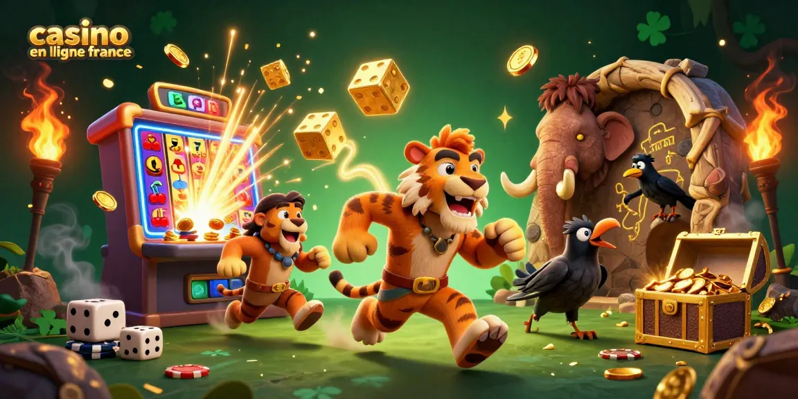 Plongez dans un casino en ligne France captivant où un duo préhistorique gère des jeux palpitants.