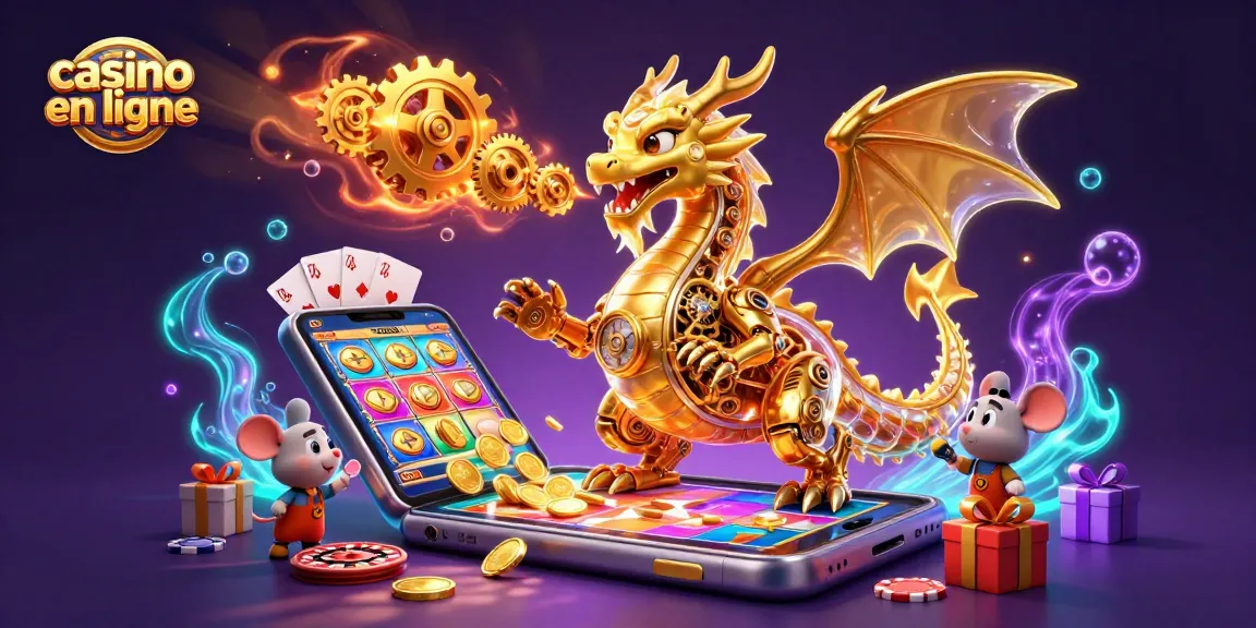 Rejoignez l'univers captivant du casino en ligne avec un dragon doré et des jeux palpitants.