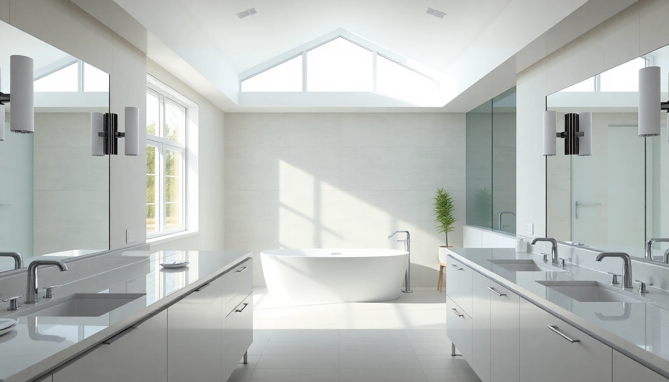 Explore elegant bathroom renovations near me featuring modern fixtures and natural lighting.