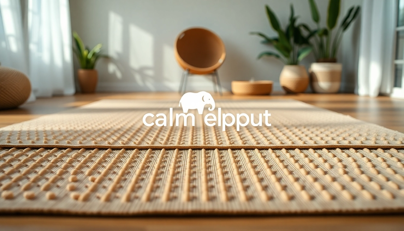 Die Calm Elephant Akupressurmatte in einer ruhigen Umgebung fördert Entspannung und Wohlbefinden.