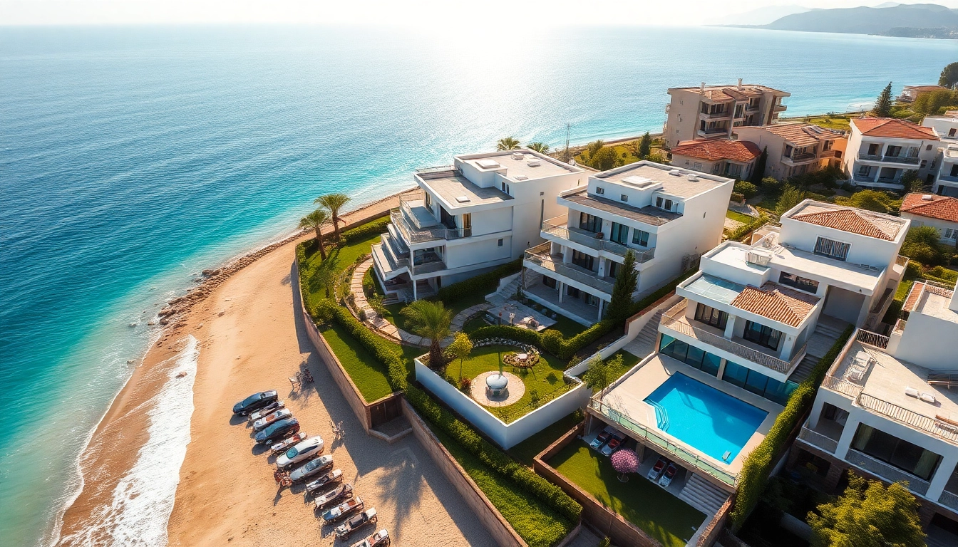 Showcase of real estate alanya properties with stunning sea views and modern architecture