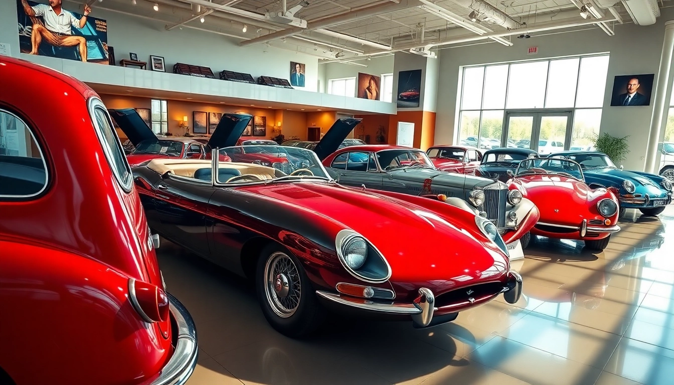 Discover PRA Classic Cars in a vibrant showroom showcasing vintage elegance and modern luxury.