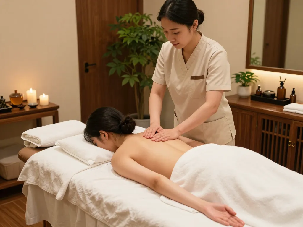Expert 삼성동마사지 in a serene spa setting with relaxing ambiance.