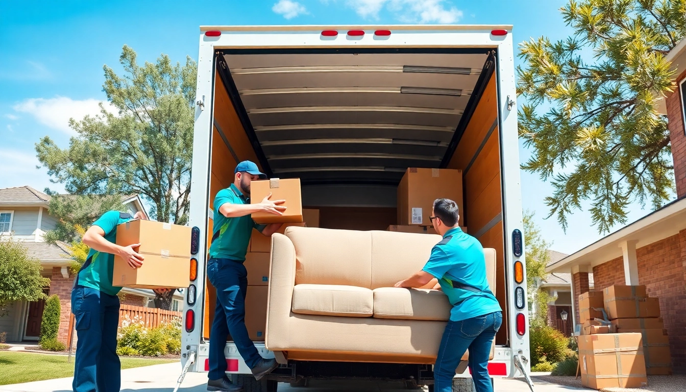 Efficient movers columbus ga loading furniture into a truck on a sunny day