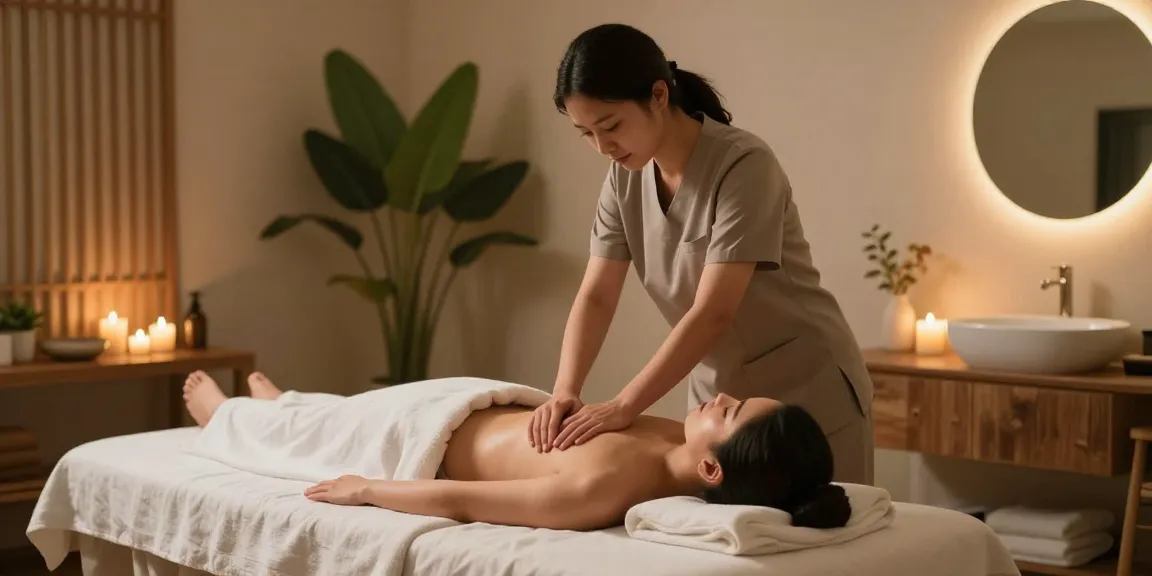 Experience premium 안양출장마사지 in a calming massage therapy room with soothing elements.
