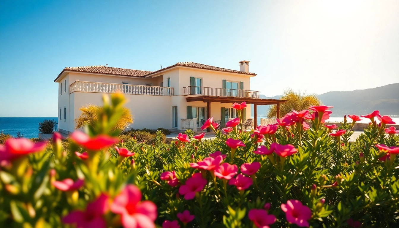 Highlighting an inviting villa for alanya property sale with stunning coastal views.