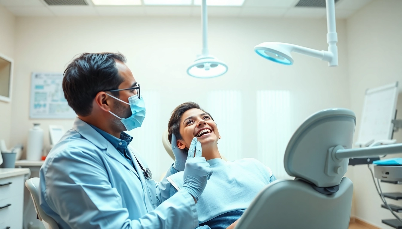 Level orthodontics consultation in a modern clinic with a patient, showcasing a professional atmosphere.