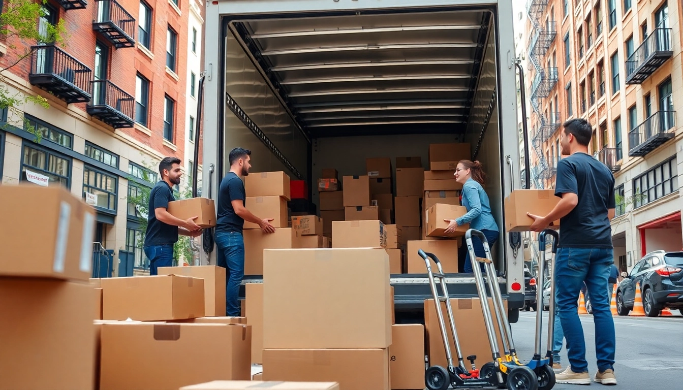 Experience top-quality Moving Services Near Me with a dedicated team loading a truck.