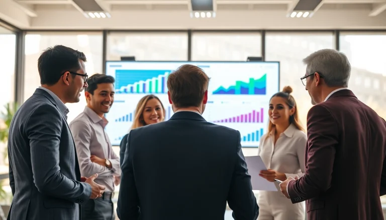 Enhance business growth insights through collaborative strategic planning in a modern office setting.