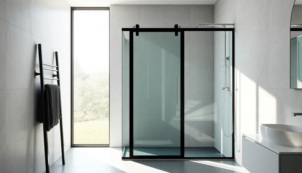 Transform your bathroom with a stunning black shower sliding door that exudes elegance and contemporary style.