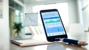 View of https://m.check-rates.com on a smartphone displaying financial comparisons in a professional setting.